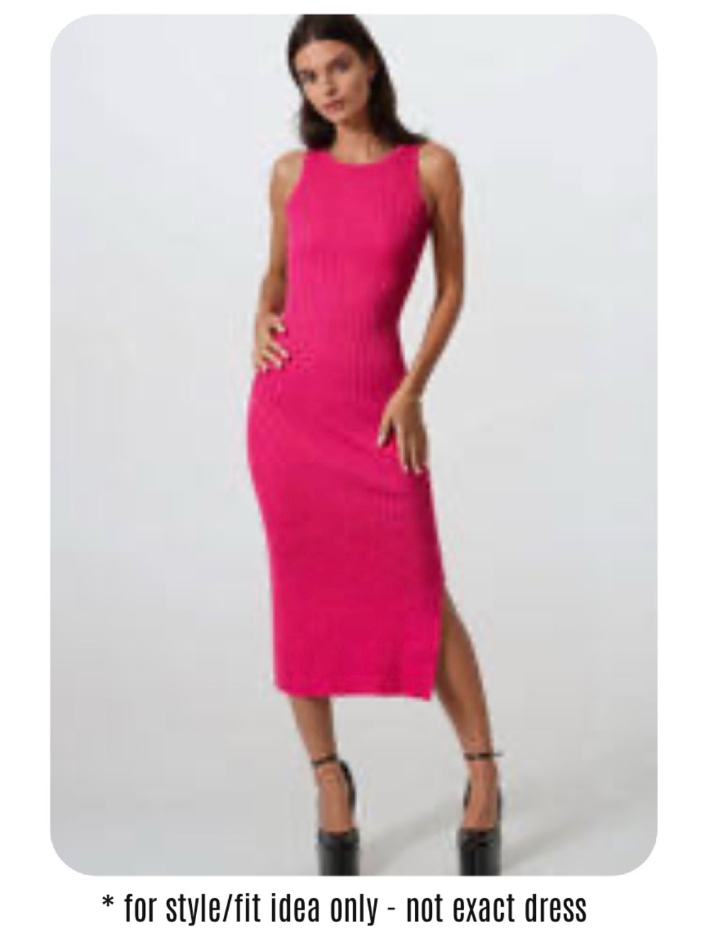 Hudson North Stretchy Sleeveless Bodycon Dress - bright pink - sz XL